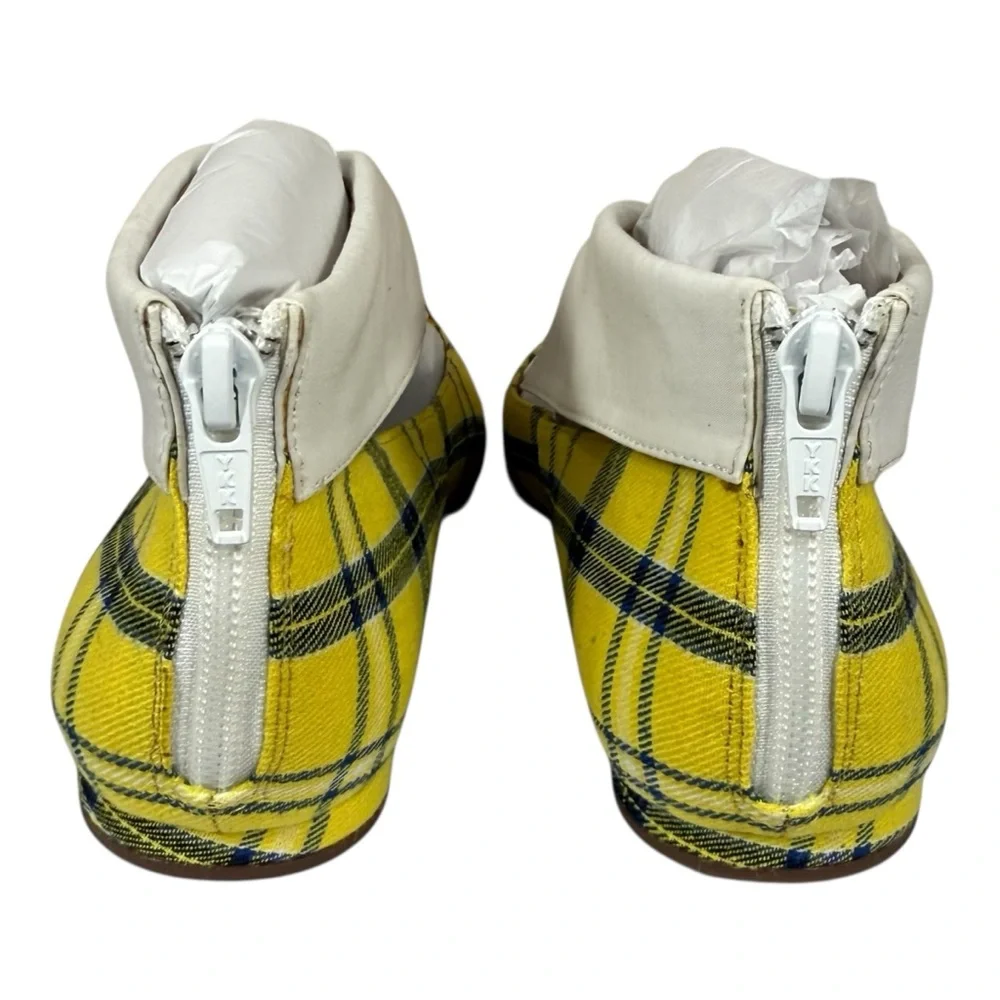 New In Box Katy Perry Collections The Uni Plaid Yellow Flats Size 7.5M - Picture 6 of 12